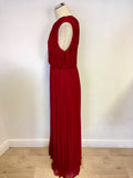 BRAND NEW MANGO RED ONE SHOULDER LONG EVENING DRESS SIZE M UK 12