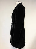 GIVe BY GEORGE DAVIES BLACK VELVET SPECIAL OCCASION COAT SIZE V1 UK 16