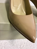 HOBBS CAMEL PATENT LEATHER HEELS SIZE 5.5/ 38.5