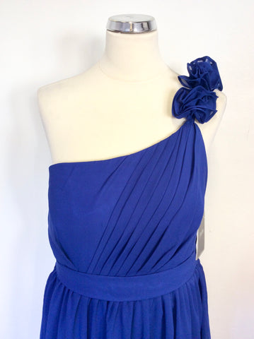 BRAND NEW MAILLSA ROYAL BLUE ONE SHOULDER BALL GOWN SIZE 14/16/18