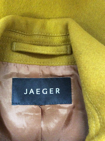 JAEGER MUSTARD WOOL BLEND JACKET SIZE 10