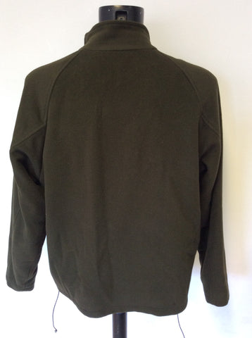 THOMAS BURBERRY DARK GREEN WOOL & CASHMERE ZIP UP JACKET SIZE XL