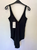 BRAND NEW SPIRITO DI ARTIGIANO BLACK CROSS OVER SWIMSUIT SIZE 18