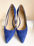 HOBBS ROYAL BLUE SUEDE  HEELED COURT SHOES SIZE 7/40