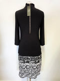 BRAND NEW JOSEPH RIBKOFF BLACK & WHITE PRINT SHIFT DRESS SIZE 10