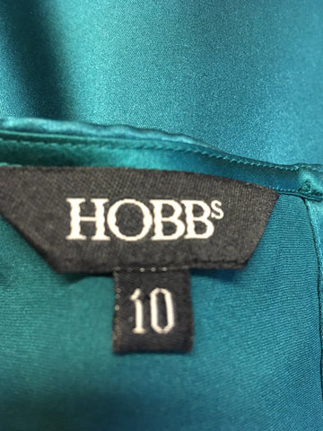 HOBBS EMERALD GREEN SILK SLEEVELESS TOP SIZE 10