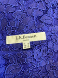 LK BENNETT WARD KLEIN BLUE LACE PENCIL SKIRT SIZE 14