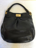 MARC JACOBS BLACK LEATHER TOP HANDLE SHOPPER BAG