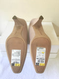 BRAND NEW MARKS & SPENCER AUTOGRAPH NUDE LEATHER HEELS SIZE 6/39