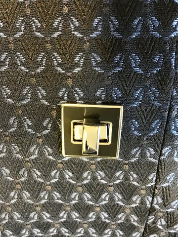 JESIRE BLACK & BLUE DESIGN SHORT SLEEVE OCCASION DRESS COAT SIZE 10