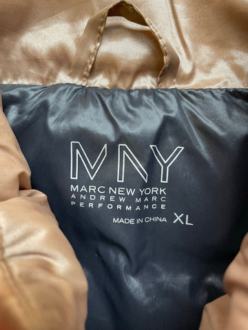 MARC NEW YORK GOLD & BLACK TRIMMED SLEEVELESS PADDED GILET SIZE XL