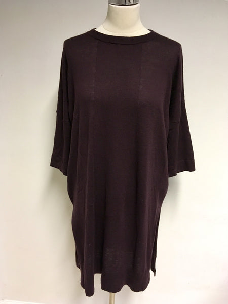 WHISTLES MAROON WOOL BLEND LONG JUMPER SIZE M