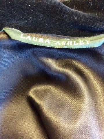 LAURA ASHLEY BLACK PURE NEW WOOL LONG COAT SIZE 12