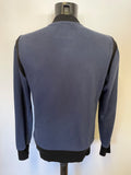 DENHAM NAVY BLUE COTTON POPPER FASTEN SLIM FIT CASUAL JACKET SIZE L