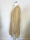 EAST CAMEL LINEN & COTTON BLEND LONG SLEEVE JUMPER & MATCHING CARDIGAN SIZE XL