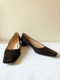 HOBBS BROWN SUEDE LOW HEEL COURT SHOES SIZE 6/39