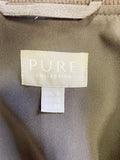 BRAND NEW PURE COLLECTION 100% SILK GREY ZIP UP JACKET SIZE 8