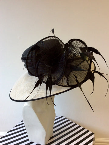 CAPPELLI CONDICI NATURAL & BLACK WIDE BRIM FORMAL HAT