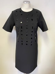 BRAND NEW WITH TAGS GANT BLACK BEAD EMBELLISHED SHORT SLEEVE SHIFT DRESS SIZE 8