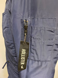 HOLLISTER NAVY BLUE DUCK DOWN & FEATHER FILLED HOODED WARM JACKET SIZE XS