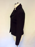 HOBBS BLACK WOOL & CASHMERE BLEND JACKET SIZE 10