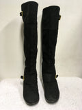 RALPH LAUREN BLACK SUEDE KNEE HIGH BOOTS SIZE 6/39