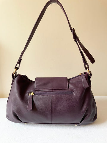 MODALU LONDON PURPLE LEATHER SHOULDER BAG