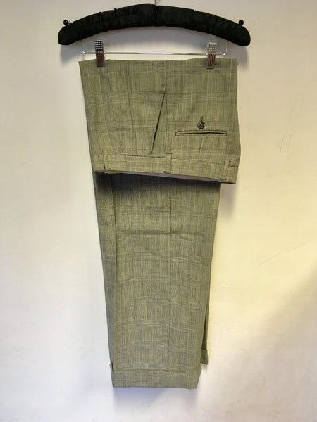 MARGARET HOWELL BLACK & WHITE PRINCE OF WALES CHECK WOOL TROUSERS SIZE 10