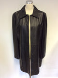 MARINA RINALDI BLACK GOAT LEATHER JACKET SIZE 21 UK 16/18