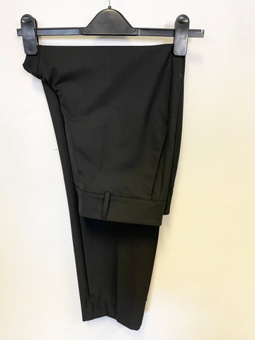 SELECTED FEMME BLACK HIGH RISE TAPERED LEG TROUSERS SIZE 40 UK 12