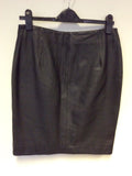 ALL SAINTS LUCIELLE SPLIT BLACK LEATHER SKIRT SIZE 12