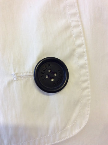 JAEGER WHITE BELTED TRENCH COAT/ MAC SIZE 16