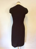LAURA ASHLEY BLACK RIBBED PENCIL DRESS SIZE 12