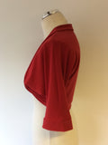 FRANK LYMAN RED SHORT SLEEVE BOLERO JACKET SIZE 14