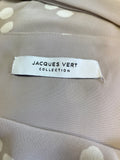 JACQUES VERT LIGHT MAUVE & WHITE SPOT SPECIAL OCCASION FIT & FLARE DRESS SIZE 16