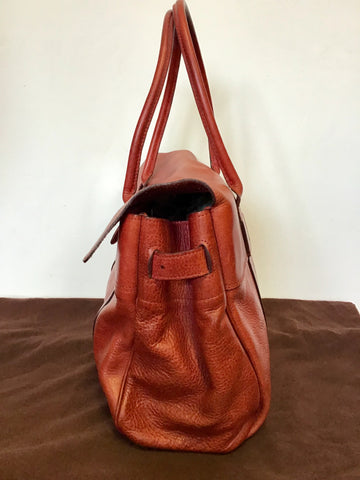 MULBERRY BAYSWATER LARGE TERRACOTTA RED LEATHER TOTE BAG