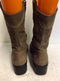 BRAND NEW HOTTER BROWN SUEDE SHORT BOOTS SIZE 8/42