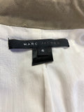 MARC JACOBS BEIGE COTTON FITTED JACKET SIZE 6 UK 10