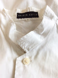 SHIRIN GUILD WHITE COTTON MANDARIN COLLAR LONG SLEEVE SHIRT SIZE M