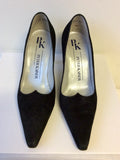 PETER KAISER BLACK SUEDE HEELS SIZE 3/35.5