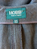 HOBBS BROWN LINEN TROUSERS SIZE 10