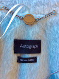 BRAND NEW MARKS & SPENCER AUTOGRAPH PALE BLUE WOOL & MOHAIR BLEND COAT SIZE 10