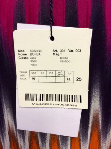 BRAND NEW MARINA RINALDI MULTI COLOURED PRINT PURE SILK MAXI DRESS SIZE UK 20
