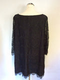 MONSOON BLACK LACE SHIFT DRESS SIZE 18