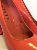 BRAND NEW WITH DEFECTS RAVEL CORAL PATENT HEELS SIZE 5/38