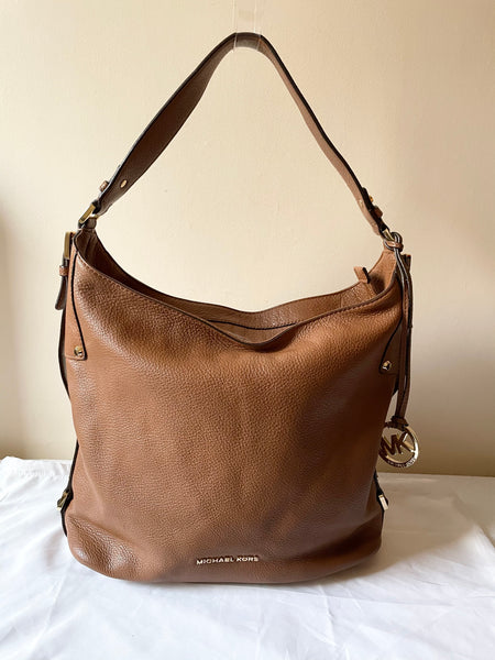 MICHAEL KORS TAN LEATHER LARGE SHOULDER BAG