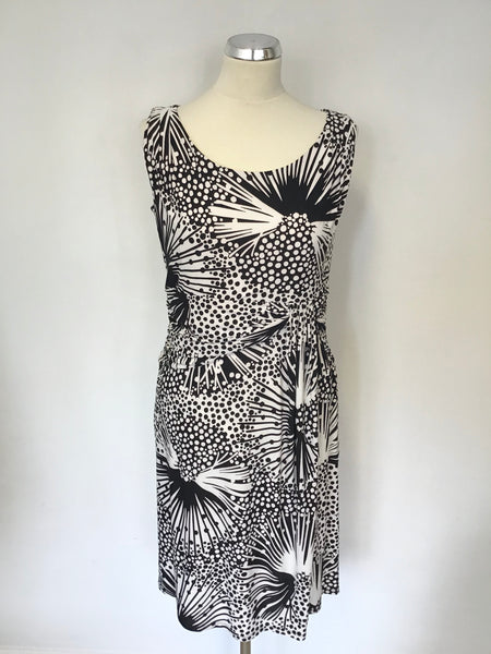 PRÉCIS BLACK & WHITE PRINT SLEEVELESS DRESS SIZE 12