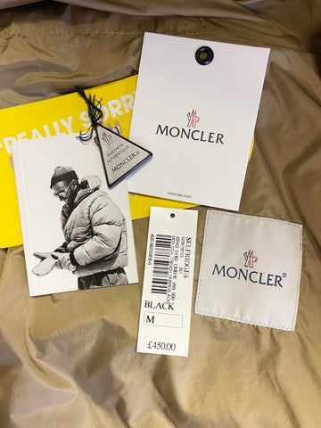 MONCLER OMBRÉ GIUBBOTTO BLACK HOODED WATERPROOF TRENCH COAT SIZE M