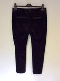MULBERRY BLACK CORD TROUSERS SIZE 10