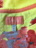 JOULES RIVIERA LEMON FLORAL PRINT COTTON SHORT SLEEVE DRESS SIZE 12